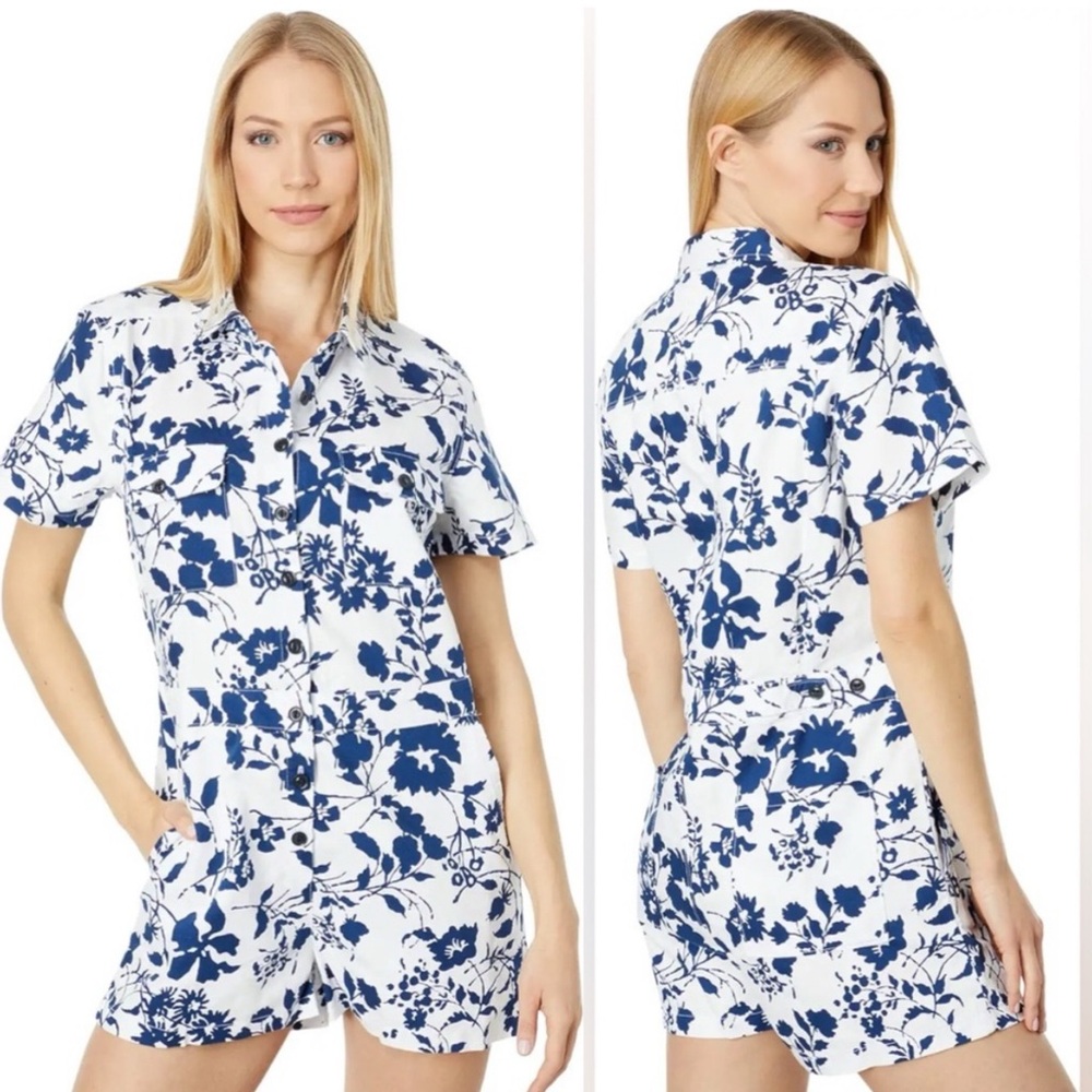 Outerknown S.E.A. Suit Floral Print Shortall Romper